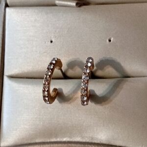 Rose Gold Toned Hoop Earrings - Women Jewelry